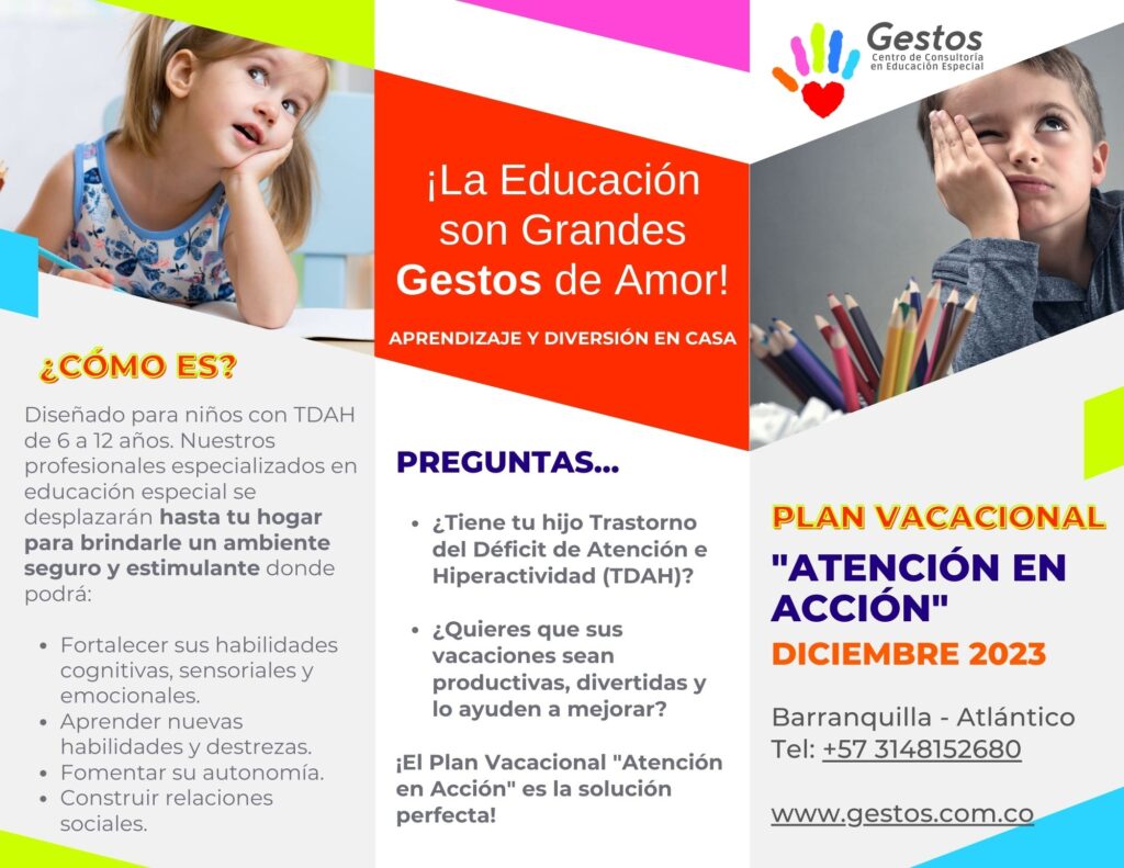 Plan Vacacional "Atención en Acción" (TDAH - Trastorno del Déficit de Atención e Hiperactividad)